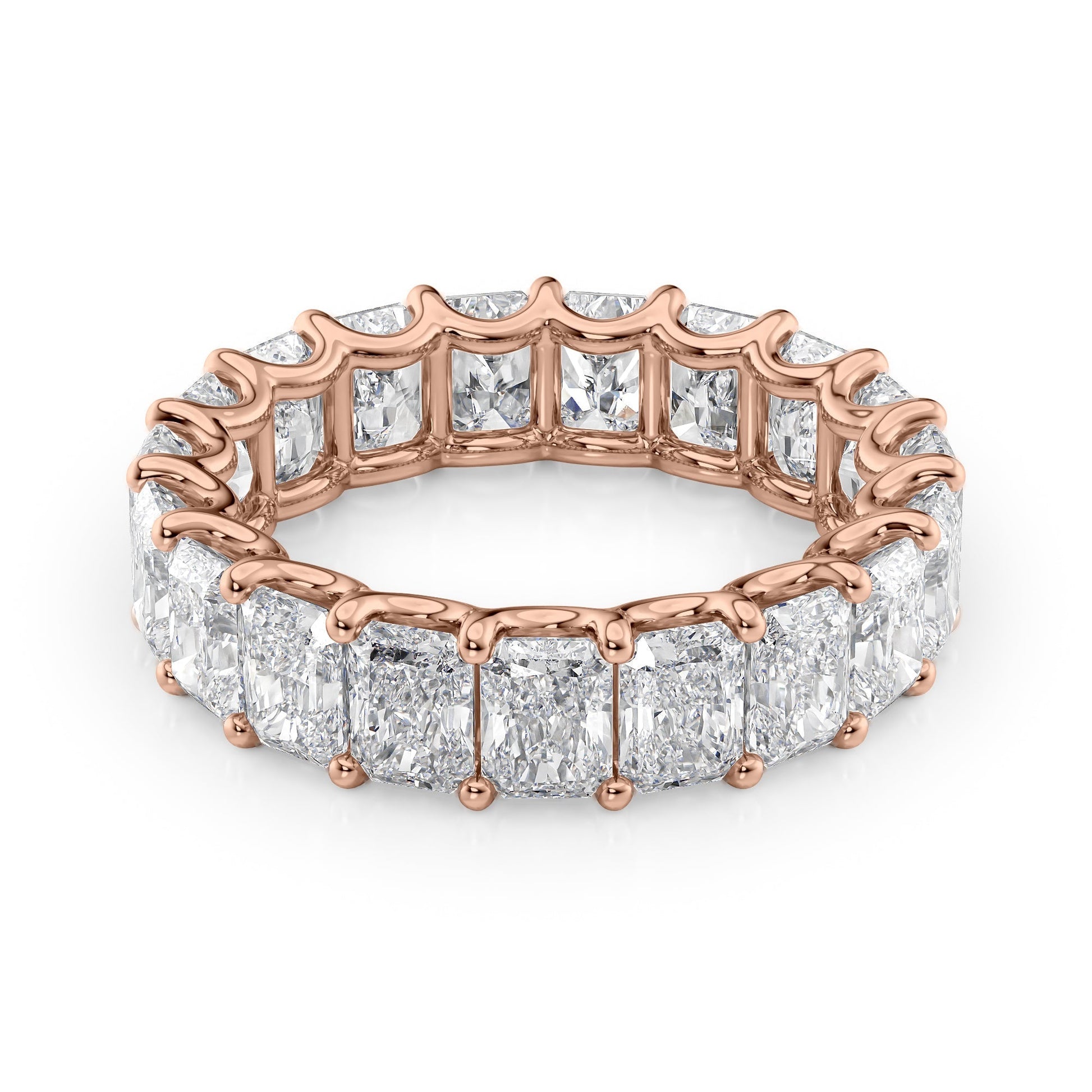 6ct Cleopatra Round Cut Moissanite Ring - Rose Gold