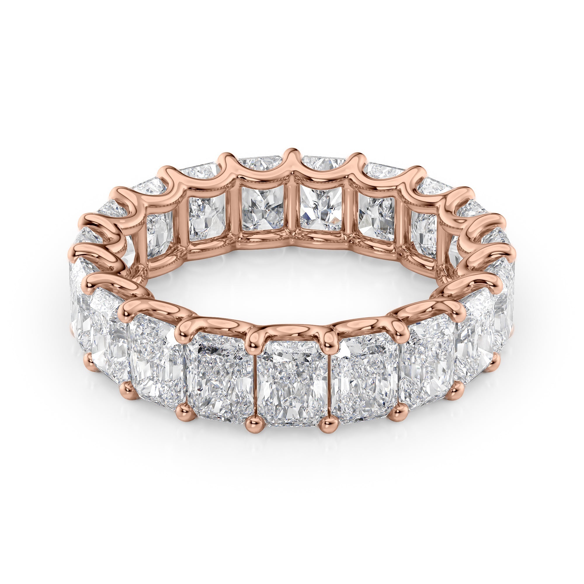 6ct Cleopatra Round Cut Moissanite Ring - Rose Gold