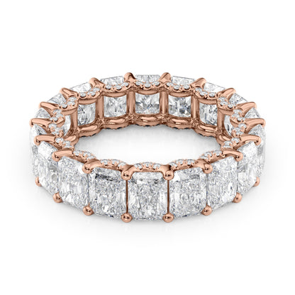 7.3ct Rashara Round Cut Moissanite Ring - Rose Gold