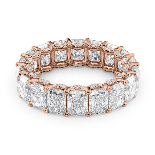 7.3ct Rashara Round Cut Moissanite Ring - Rose Gold