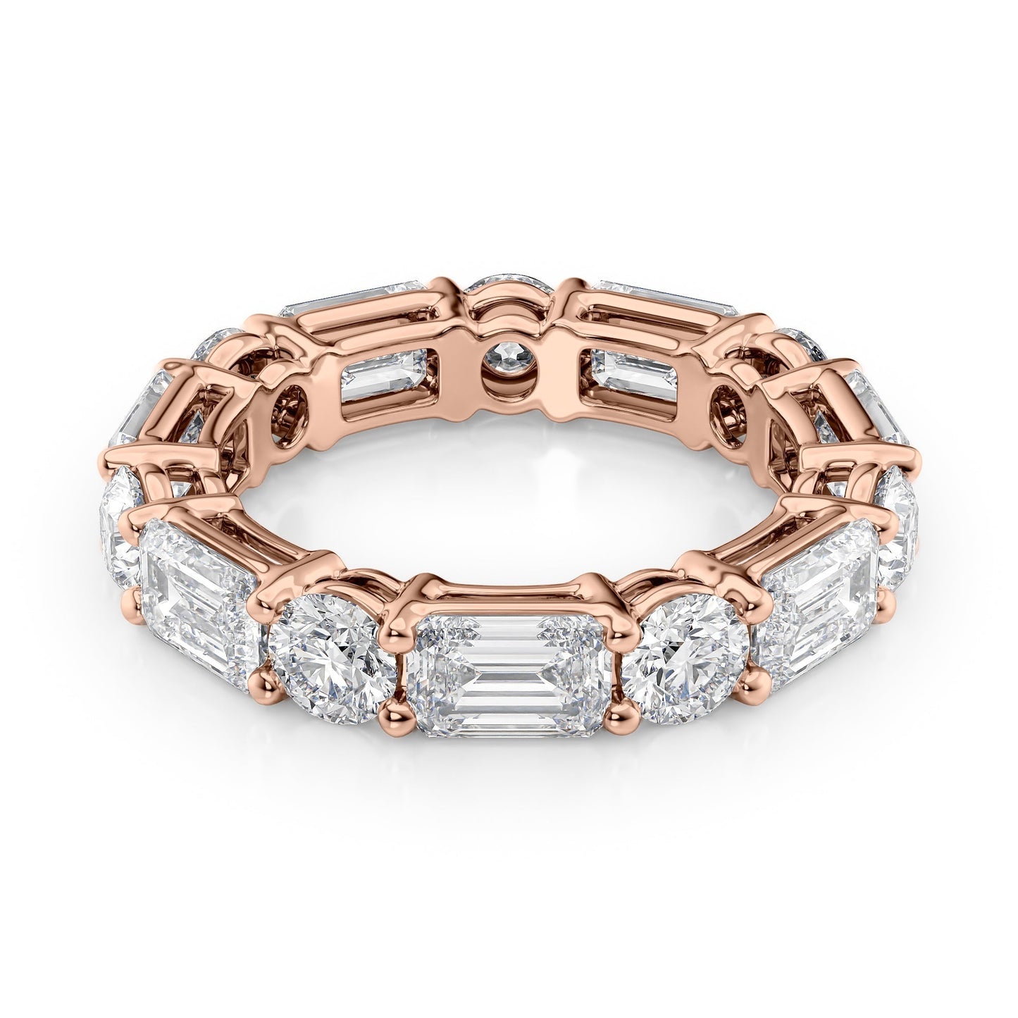 5ct Faida Round Cut Moissanite Ring - Rose Gold