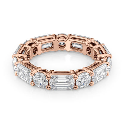 5ct Faida Round Cut Moissanite Ring - Rose Gold