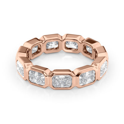 3.3ct Fabia Radiant Cut Moissanite Ring - Rose Gold