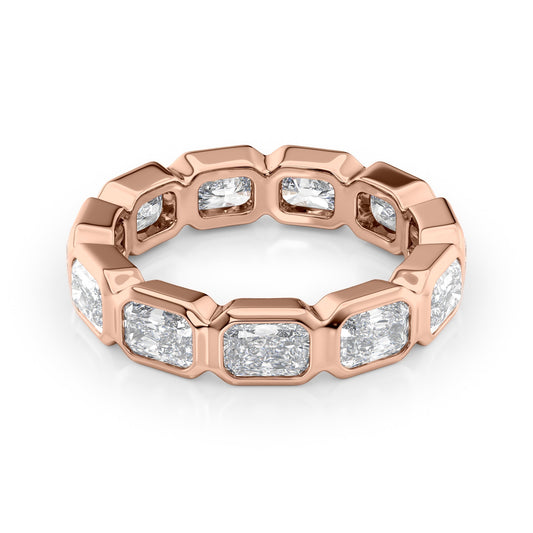 3.3ct Fabia Radiant Cut Moissanite Ring - Rose Gold