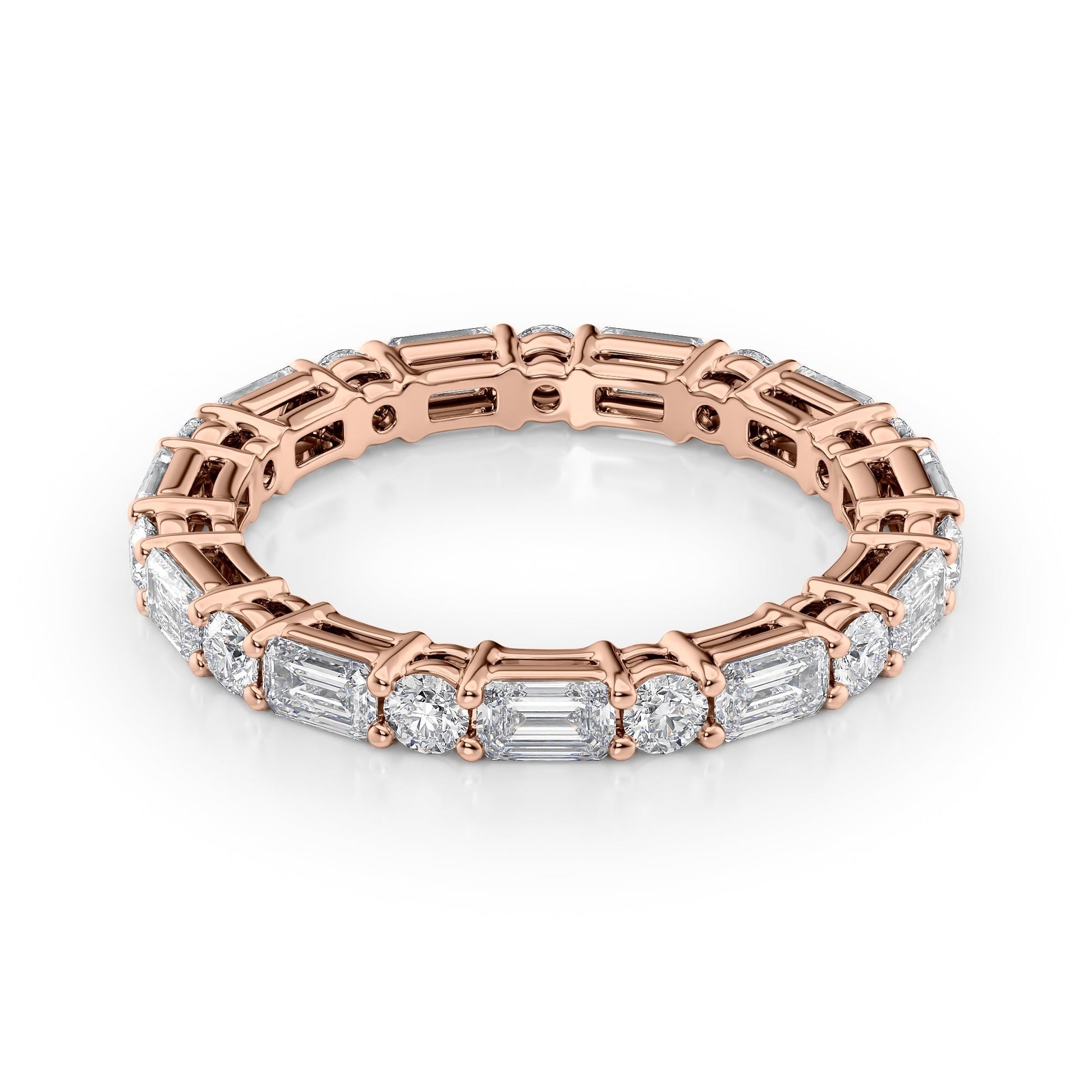 2.1ct Fenara Round Cut Moissanite Ring - Rose Gold