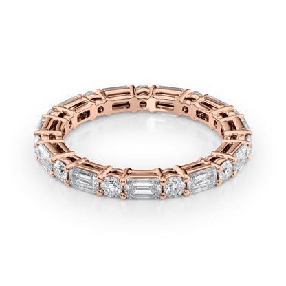 2.1ct Fenara Round Cut Moissanite Ring - Rose Gold