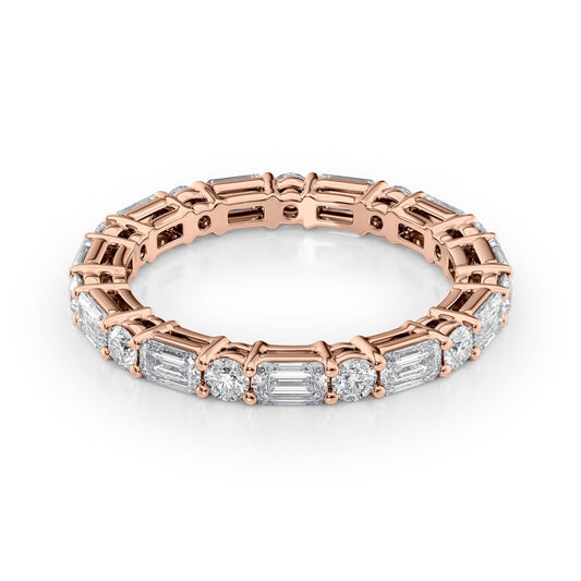 2.1ct Fenara Round Cut Moissanite Ring - Rose Gold