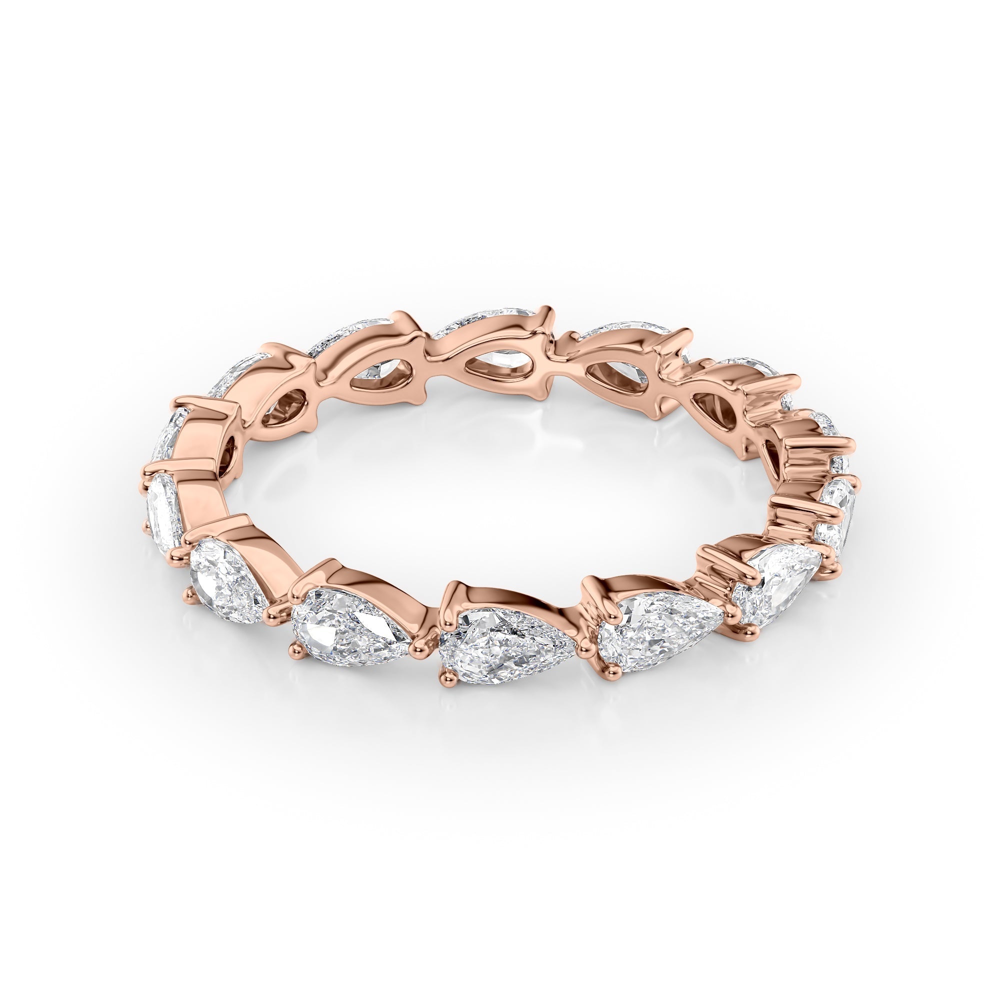 1.5ct Cliodna Pear Cut Moissanite Ring - Rose Gold