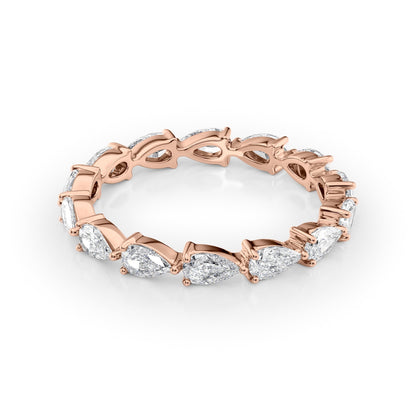 1.5ct Cliodna Pear Cut Moissanite Ring - Rose Gold