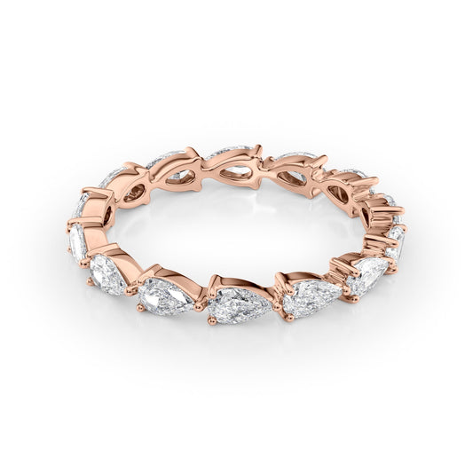 1.5ct Cliodna Pear Cut Moissanite Ring - Rose Gold