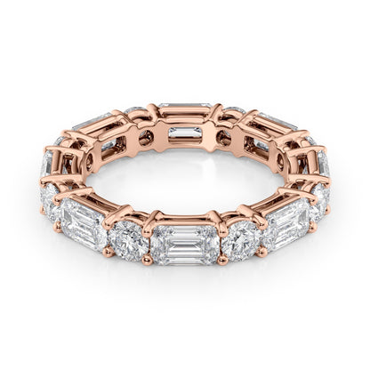 4.4ct Alya Round Cut Moissanite Ring - Rose Gold