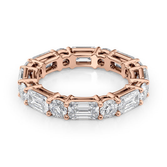 4.4ct Alya Round Cut Moissanite Ring - Rose Gold