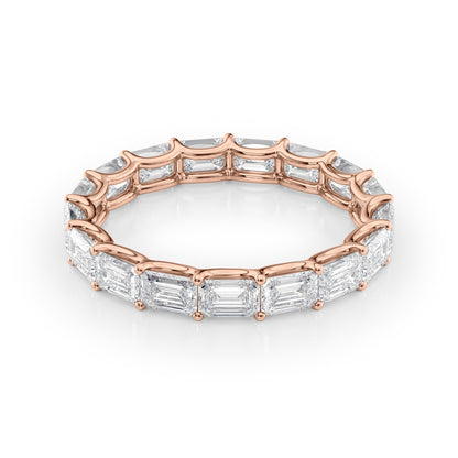 3.5ct Cleodora Emerald Cut Moissanite Ring - Rose Gold