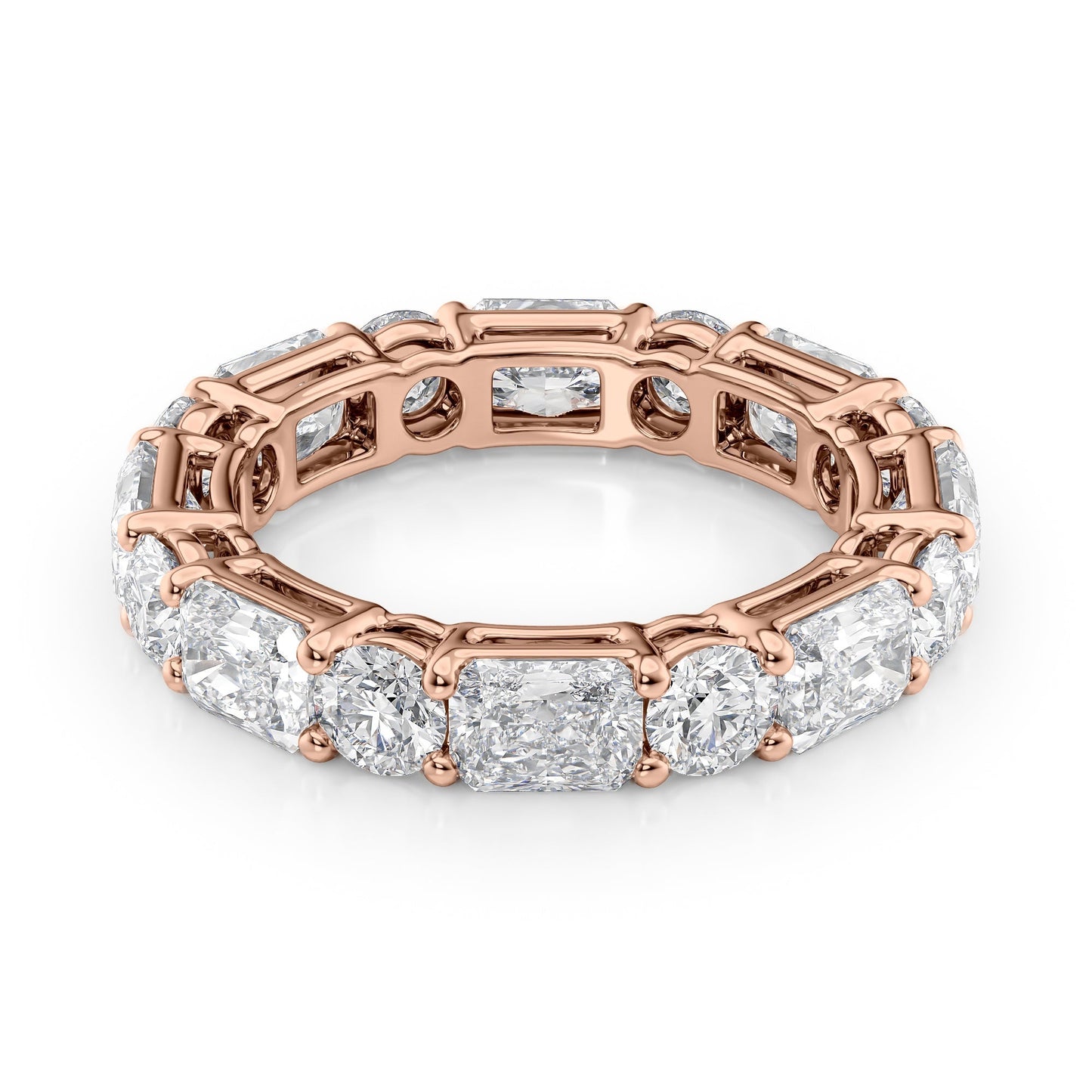 4.6ct Giona Round Cut Moissanite Ring - Rose Gold