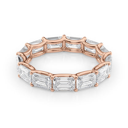 5ct Deva Emerald Cut Moissanite Ring - Rose Gold