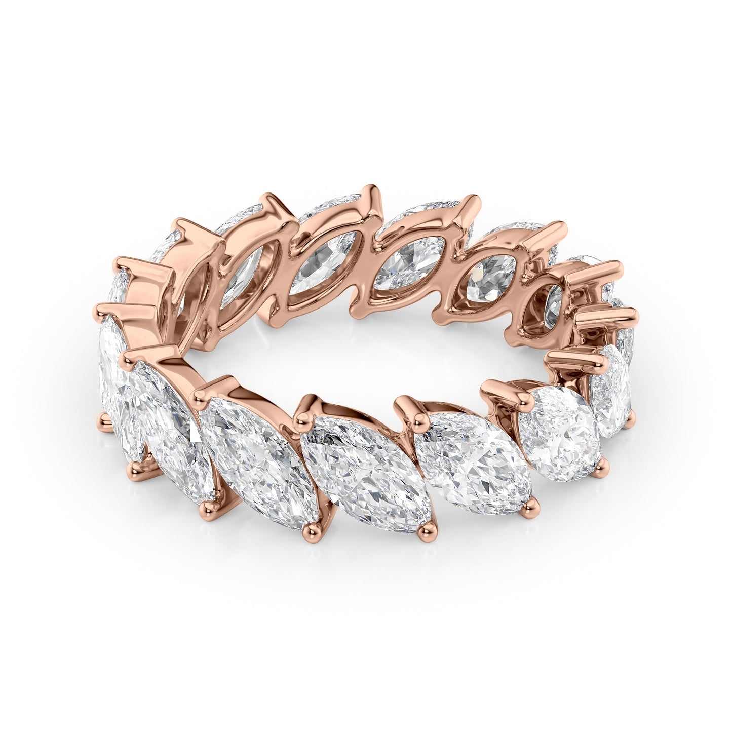 5ct Daylina Marquise Cut Moissanite Ring - Rose Gold
