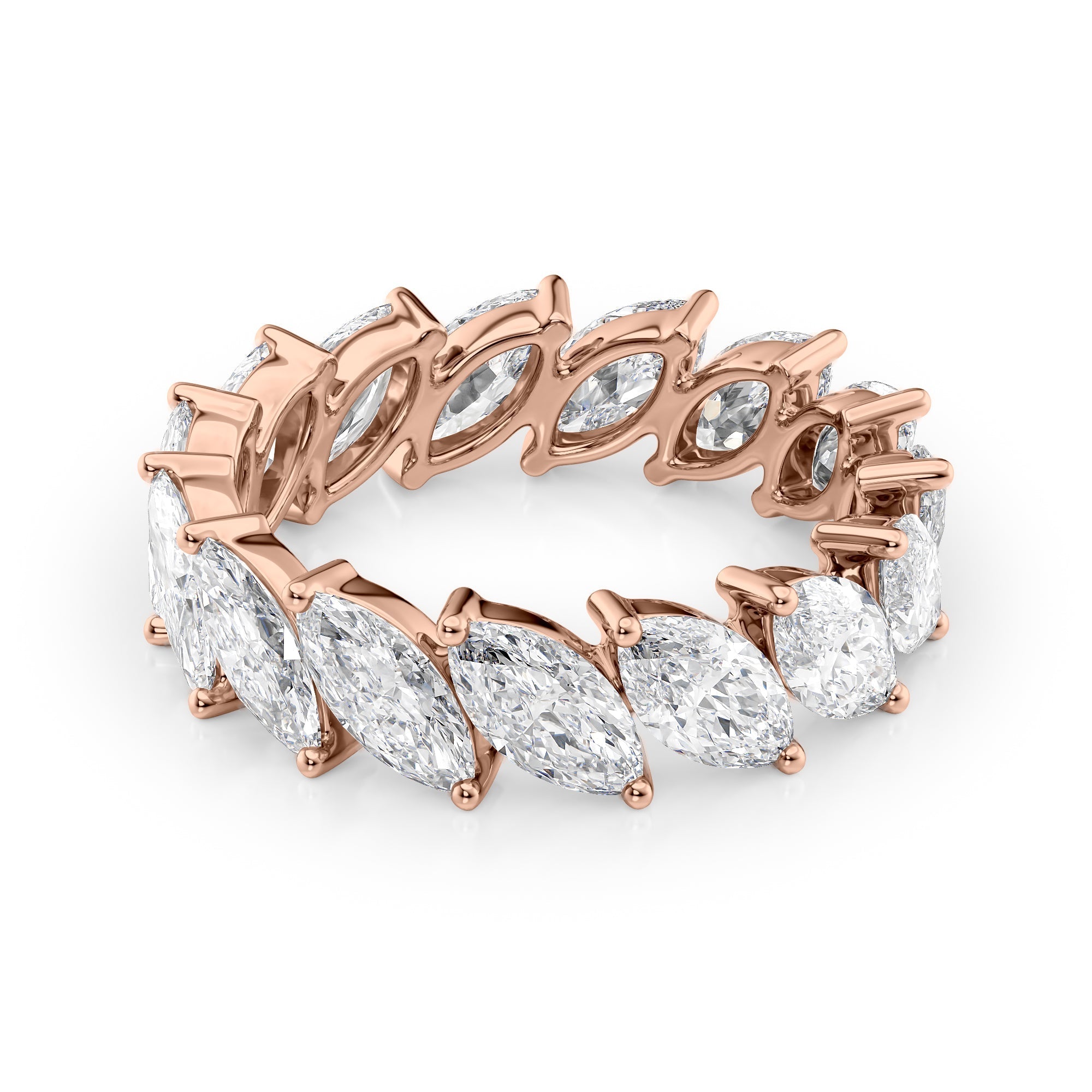 5ct Daylina Marquise Cut Moissanite Ring - Rose Gold