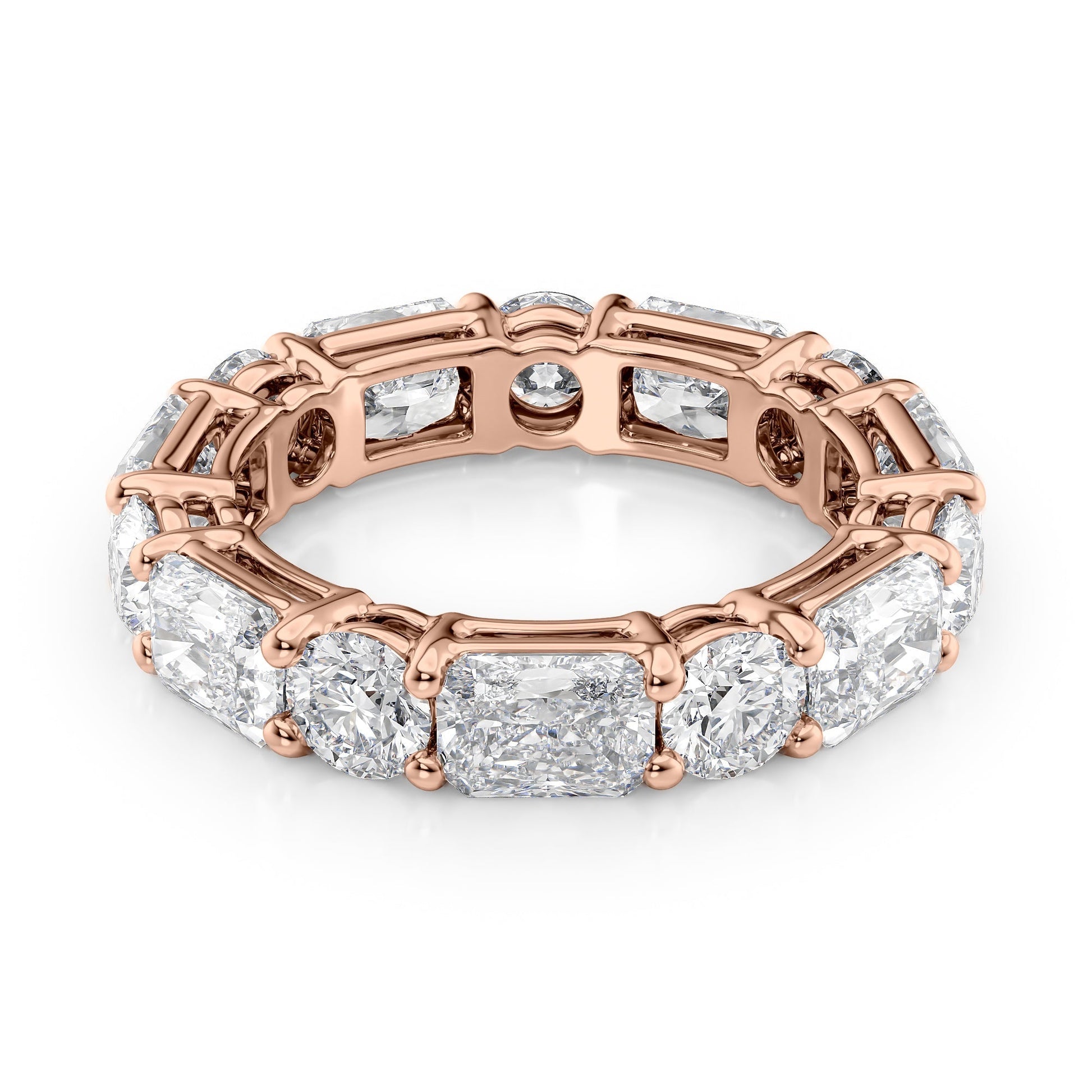 5.7ct Albena Round Cut Moissanite Ring - Rose Gold