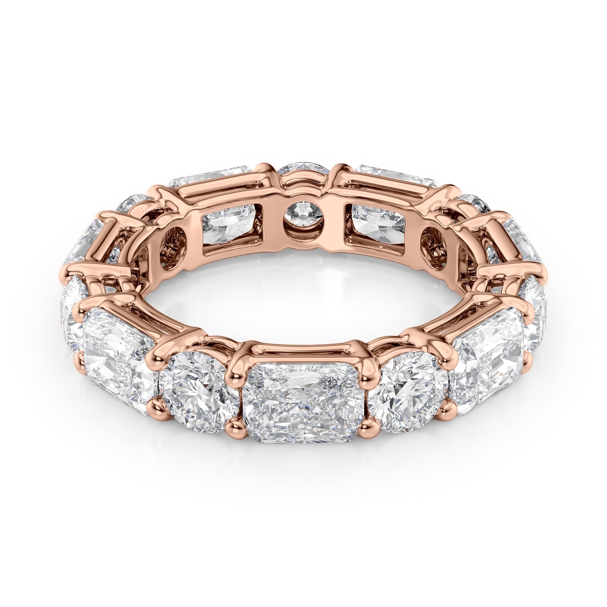 5.7ct Albena Round Cut Moissanite Ring - Rose Gold