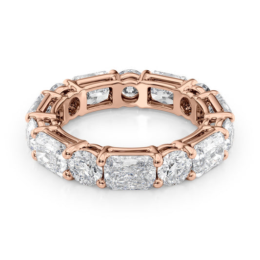 5.7ct Albena Round Cut Moissanite Ring - Rose Gold
