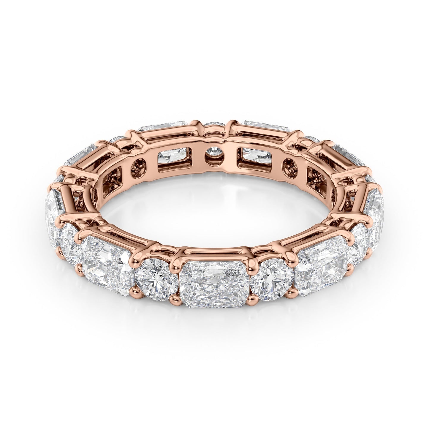 3.7ct Marissa Round Cut Moissanite Ring - Rose Gold