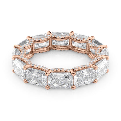 6.3ct Rirara Radiant Cut Moissanite Ring - Rose Gold