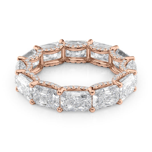 6.3ct Rirara Radiant Cut Moissanite Ring - Rose Gold