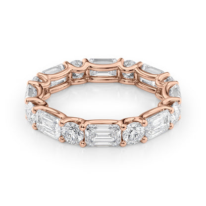 4.2ct Helia Round Cut Moissanite Ring - Rose Gold