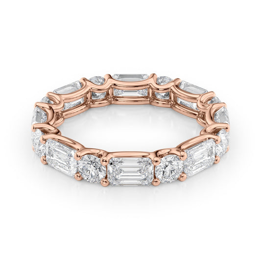 4.2ct Helia Round Cut Moissanite Ring - Rose Gold