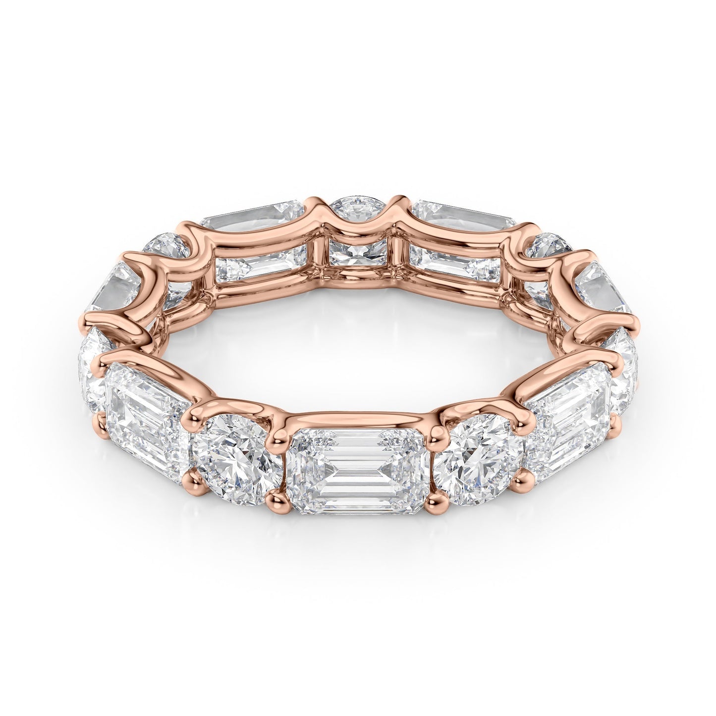 5ct Serena Round Cut Moissanite Ring - Rose Gold