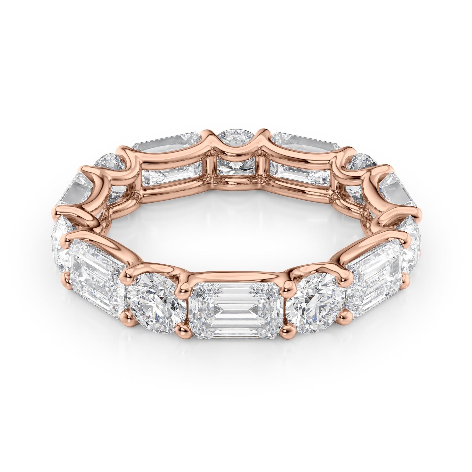 5ct Serena Round Cut Moissanite Ring - Rose Gold
