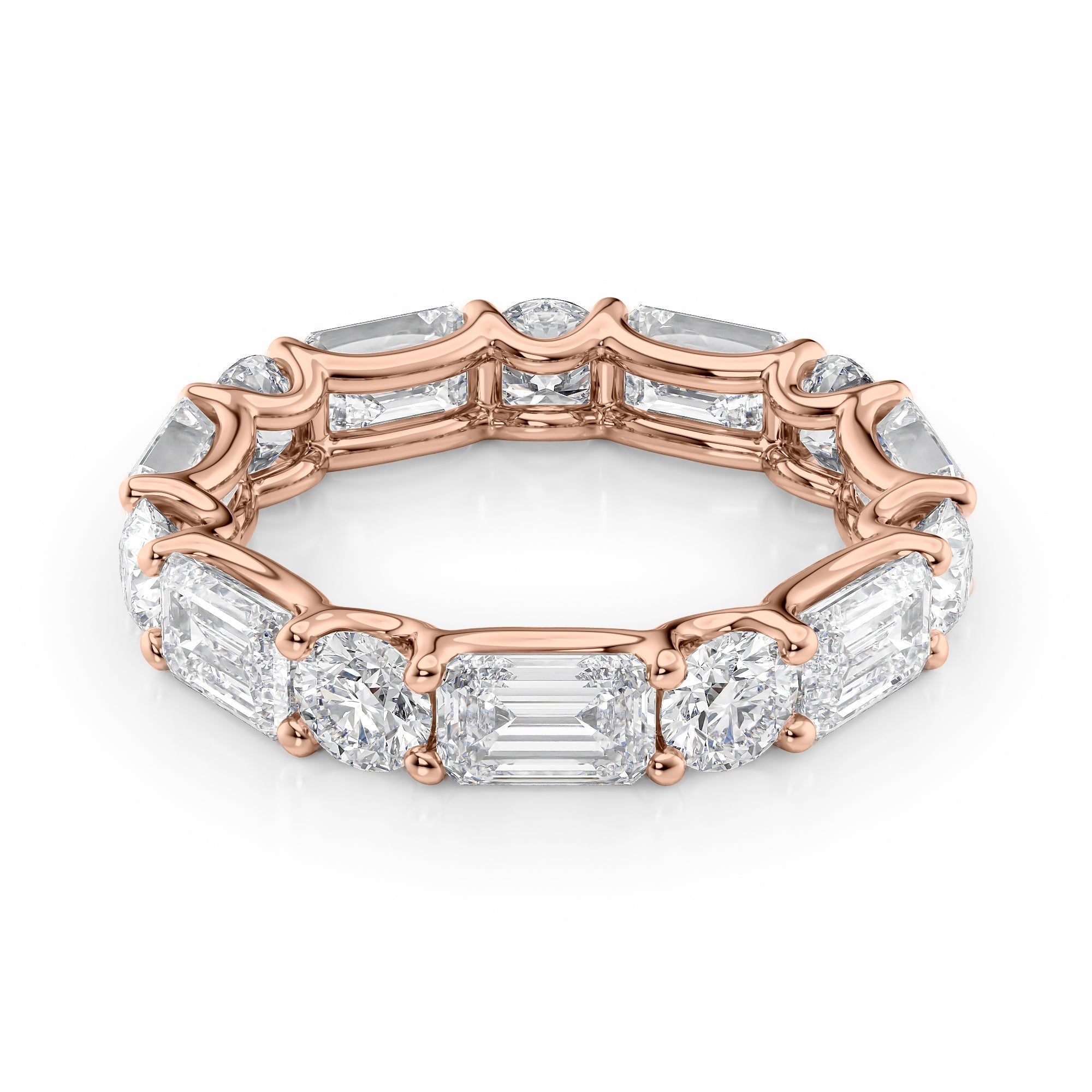5ct Serena Round Cut Moissanite Ring - Rose Gold