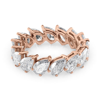 4.5ct Calinda Pear Cut Moissanite Ring - Rose Gold