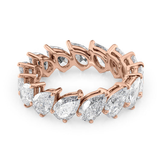 4.5ct Calinda Pear Cut Moissanite Ring - Rose Gold