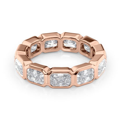 4.5ct Patricia Radiant Cut Moissanite Ring - Rose Gold