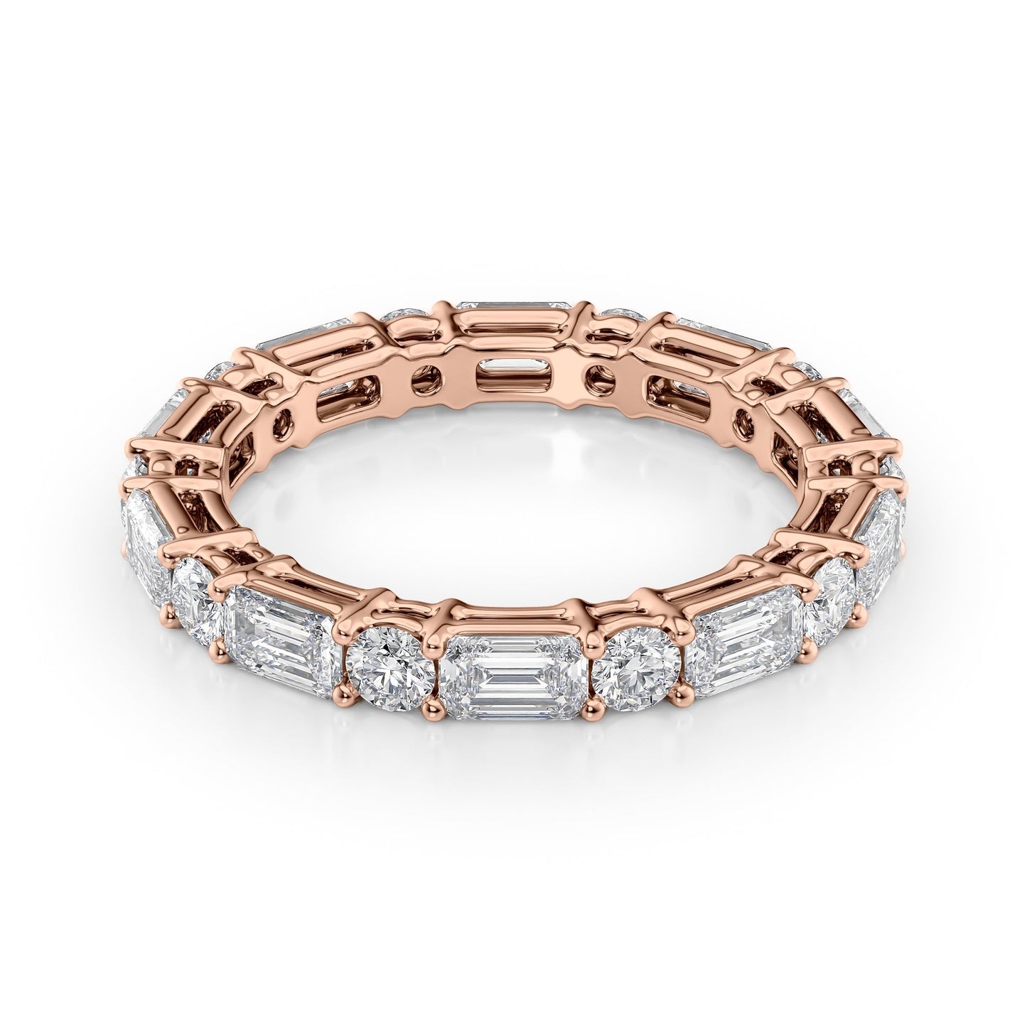2.6ct Samela Round Cut Moissanite Ring - Rose Gold