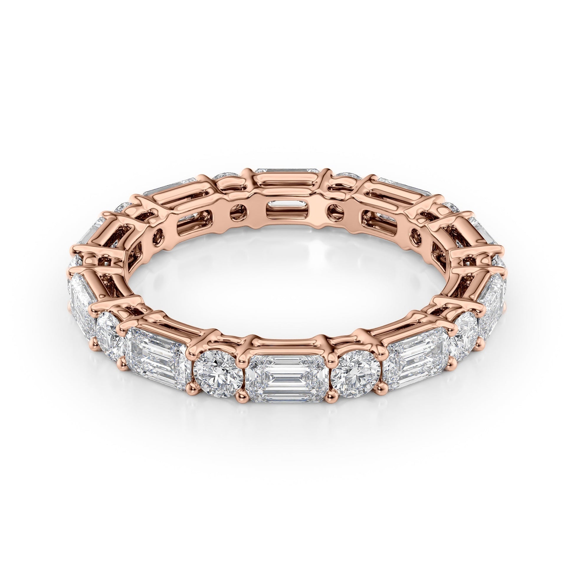 2.6ct Samela Round Cut Moissanite Ring - Rose Gold