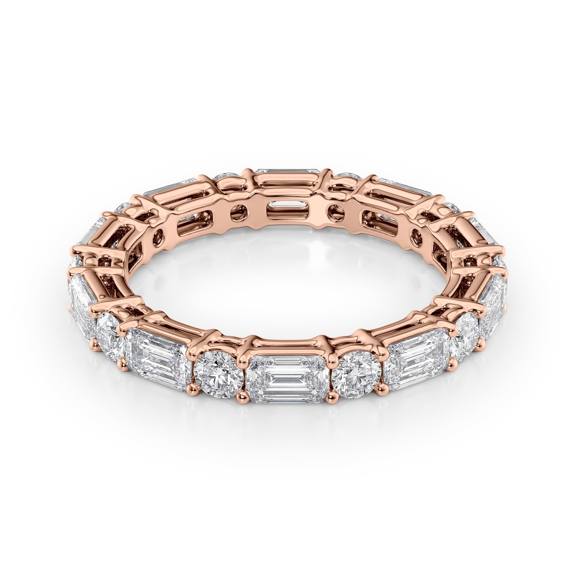 2.6ct Samela Round Cut Moissanite Ring - Rose Gold