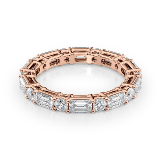 2.6ct Samela Round Cut Moissanite Ring - Rose Gold