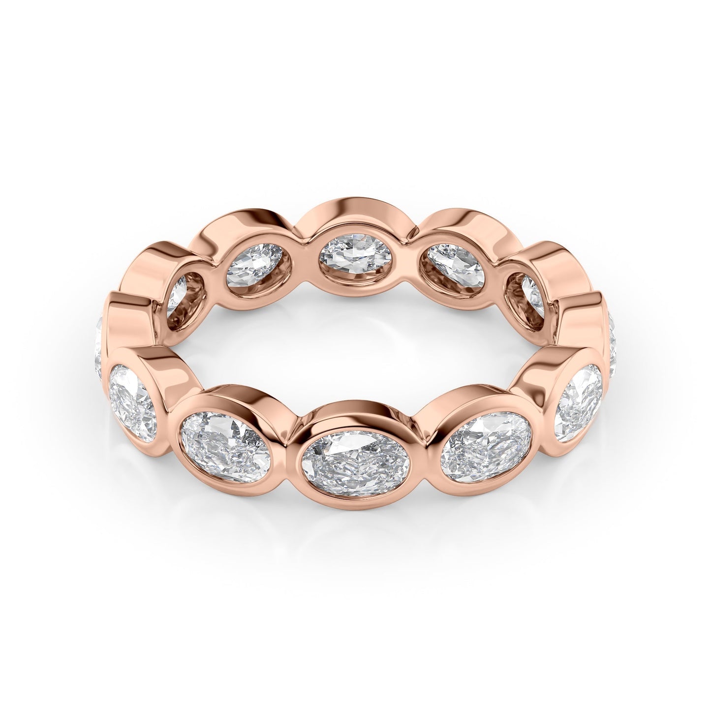 2.4ct Carandis Oval Cut Moissanite Ring - Rose Gold