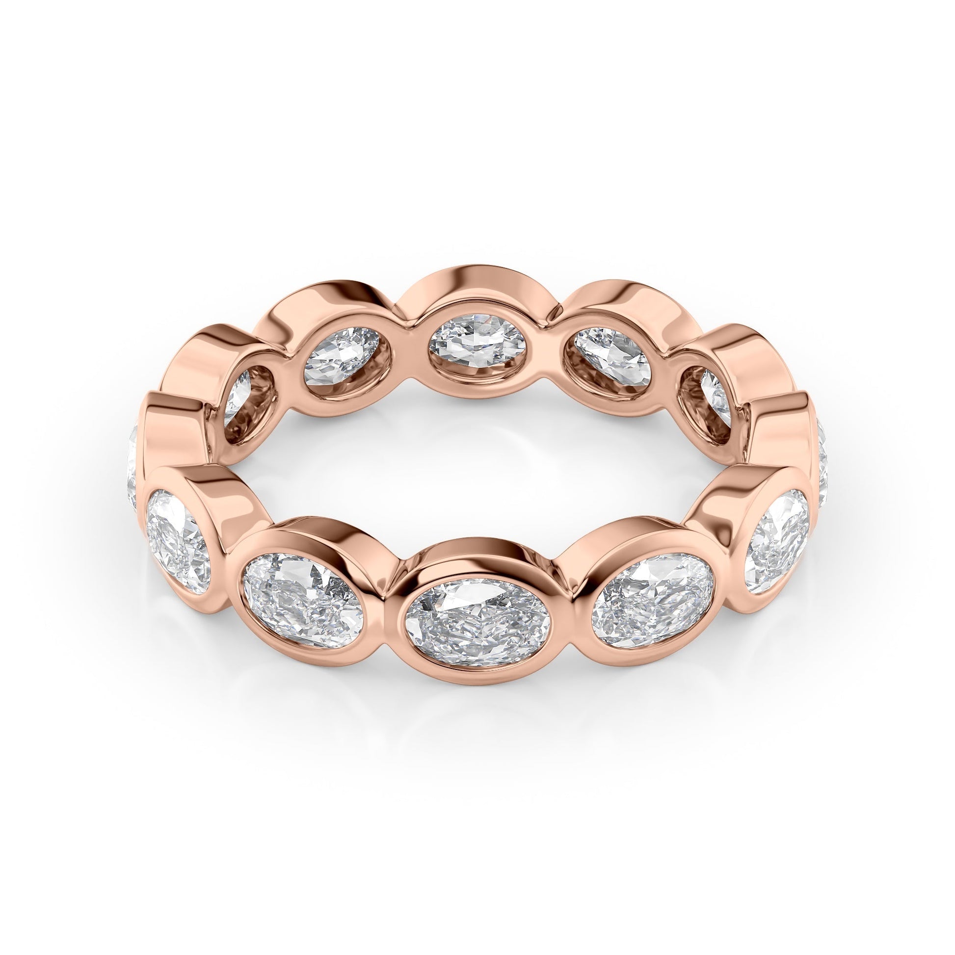 2.4ct Carandis Oval Cut Moissanite Ring - Rose Gold