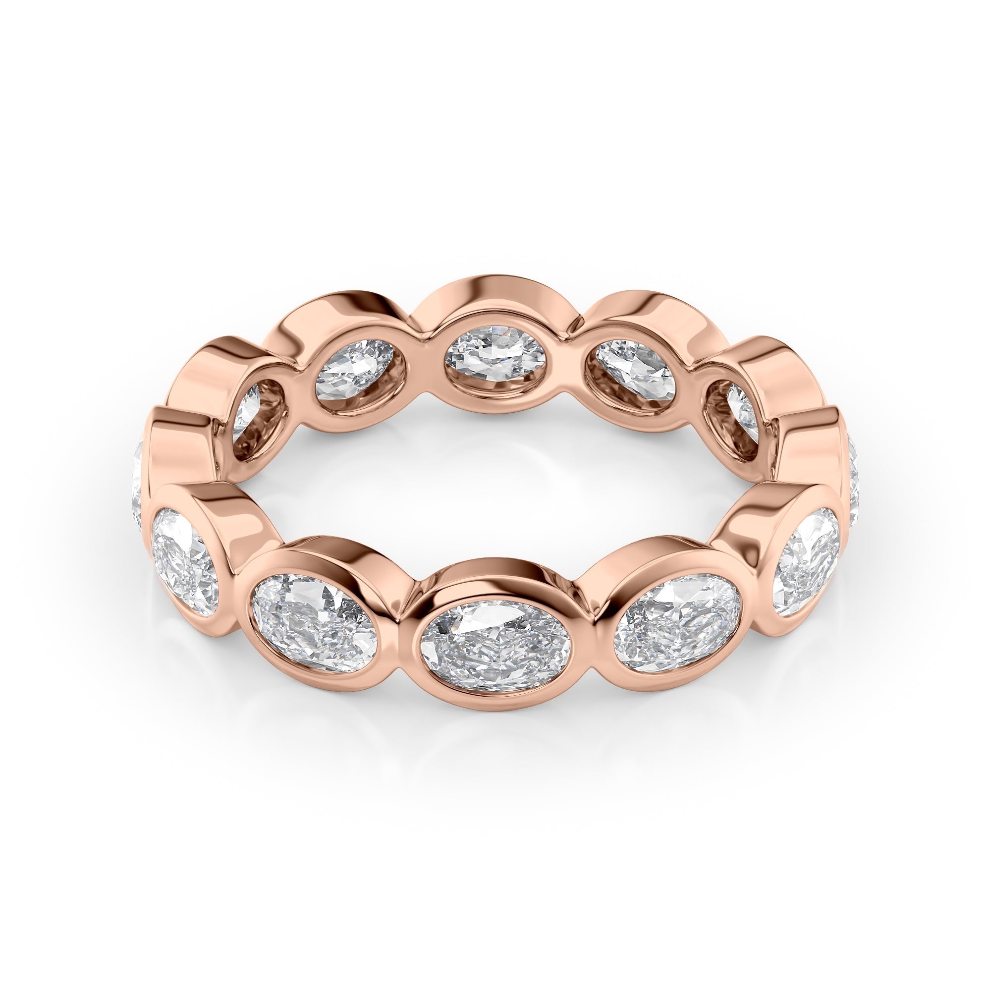 2.4ct Carandis Oval Cut Moissanite Ring - Rose Gold