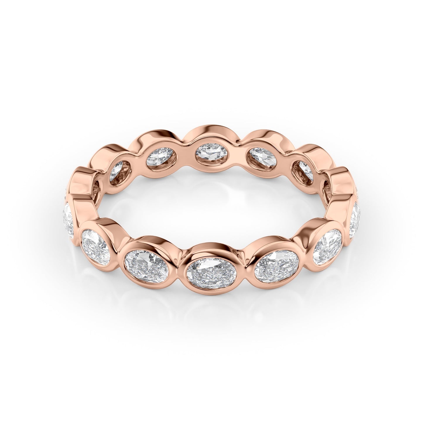 1.4ct Mariquita Oval Cut Moissanite Ring - Rose Gold