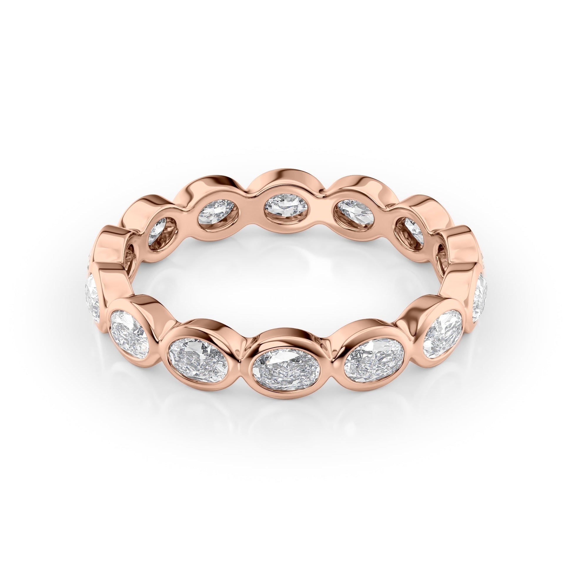 1.4ct Mariquita Oval Cut Moissanite Ring - Rose Gold