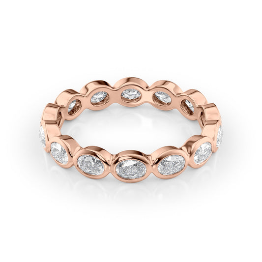 1.4ct Mariquita Oval Cut Moissanite Ring - Rose Gold