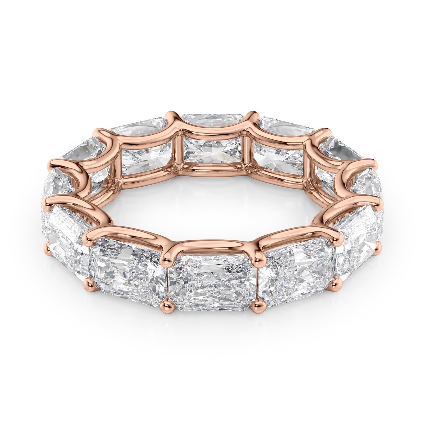 6ct Irisa Radiant Cut Moissanite Ring - Rose Gold
