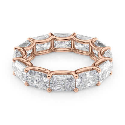 6ct Irisa Radiant Cut Moissanite Ring - Rose Gold