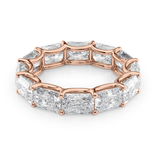 6ct Irisa Radiant Cut Moissanite Ring - Rose Gold