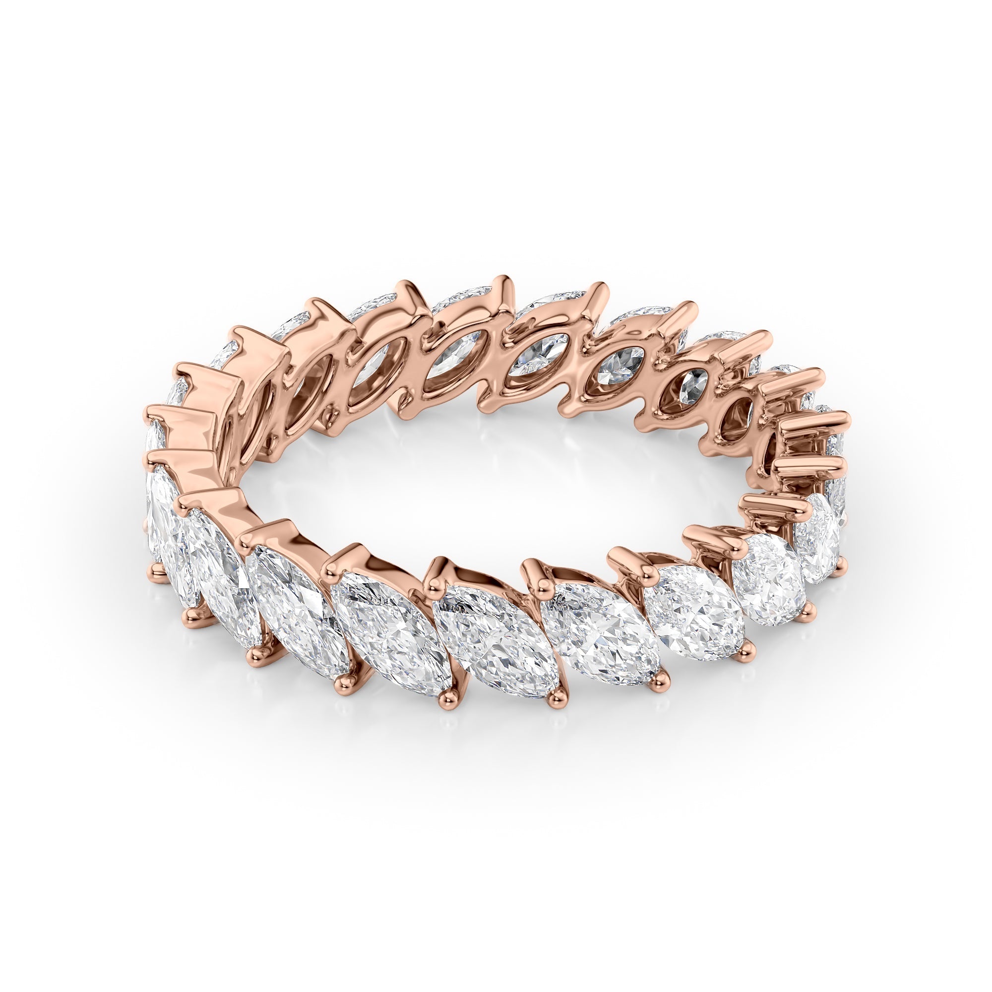 2ct Ysolde Marquise Cut Moissanite Ring - Rose Gold