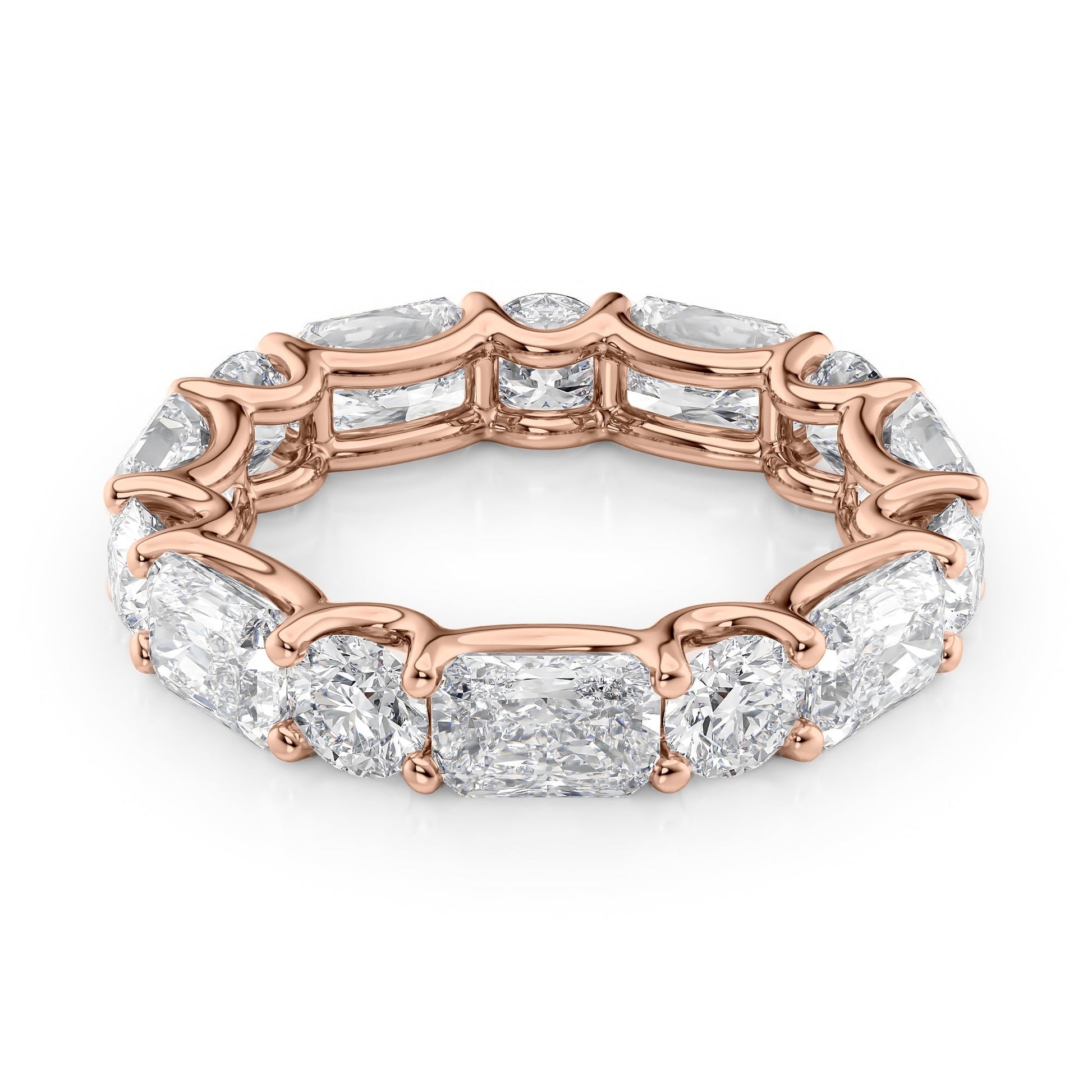 5.7ct Irina Round Cut Moissanite Ring - Rose Gold